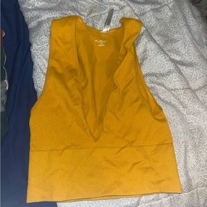 Urban outfitters low cut yellow crop top